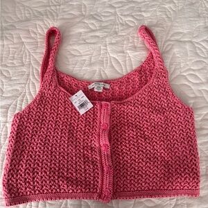 American Eagle Outfitters Pink Knit Tank Top